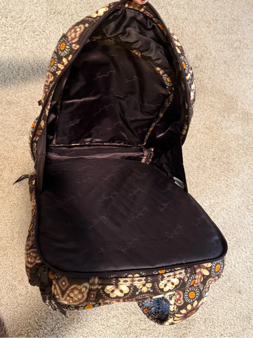 Vera Bradley 12x16 Retired Pattern Backpack with Laptop Compartment